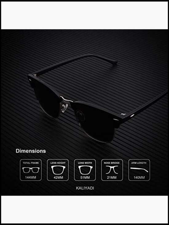 Polarized Sunglasses Semi-Rimless Frame UV Blocking Driving main image 6